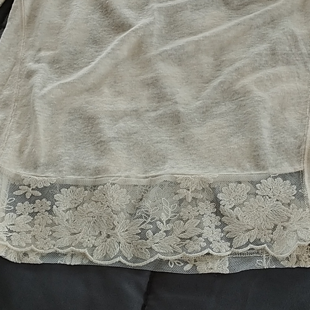 Sundance, 100% Linen & Lace Top XS - Picture 10 of 11
